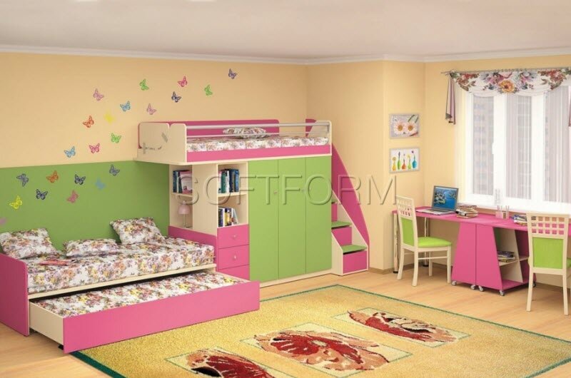 Детская комната СИЛУЭТ-7 (фасады ДСП)