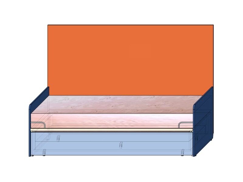 Тахта с выдвижной кроватью Силуэт, фасады ДСП (СФ-268806, СФ-268703, СФ-265113, СФ-267103, СФ-267407)