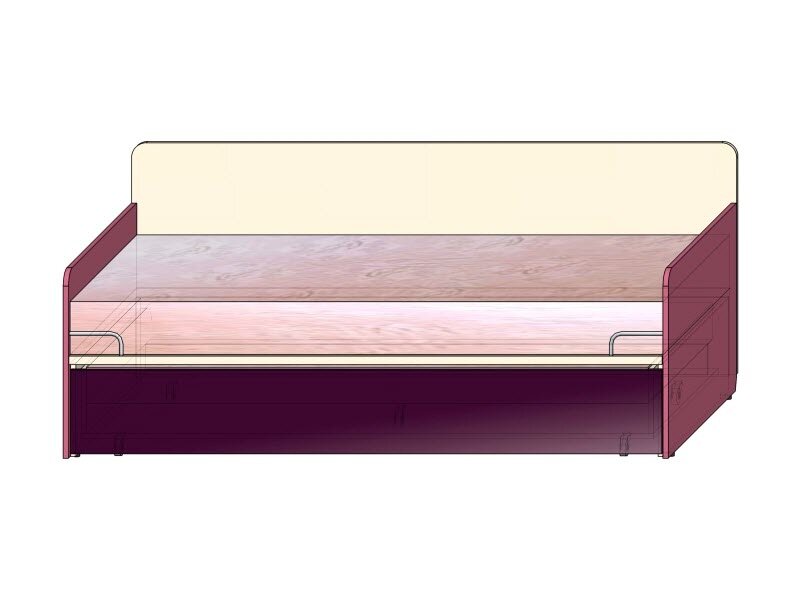 Тахта с выдвижной кроватью Силуэт, фасады МДФ (СФ-268806, СФ-268703, СФ-365113, СФ-267103, СФ-267406)