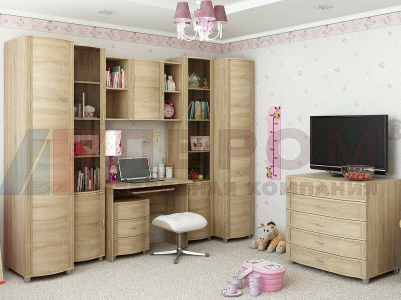 Мебель для детской комнаты "Валерия", "Лером", Россия