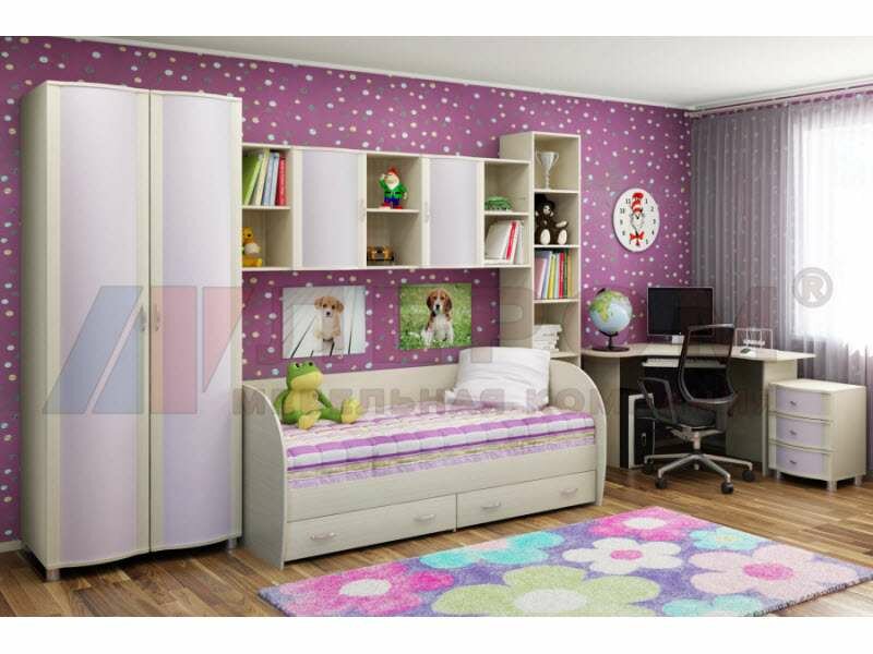 Мебель для детской комнаты "Валерия-1", "Лером", Россия